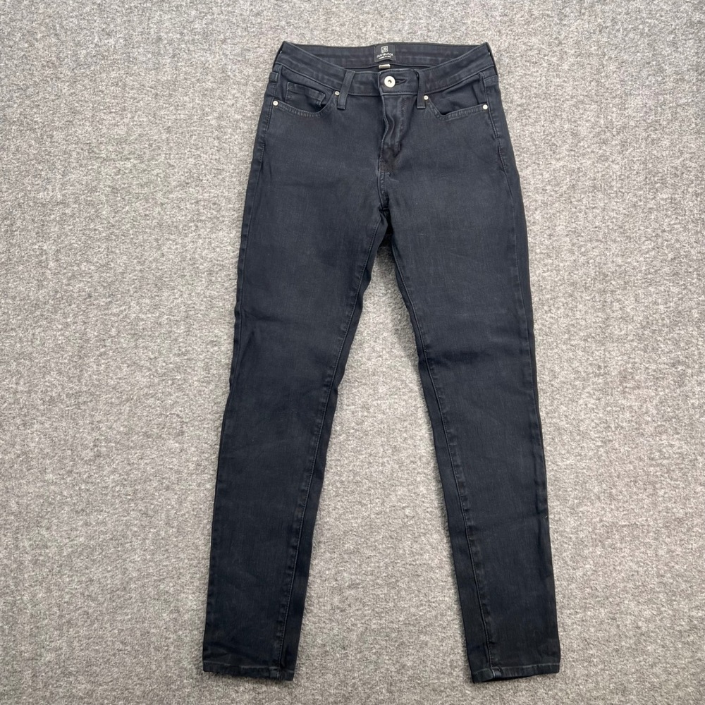 Just Black Womens Skinny Jeans Faded Black Size 26 Made‎ in USA Stretch Denim